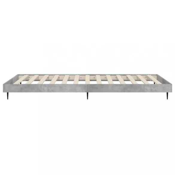 betonszürke szerelt fa ágykeret 75 x 190 cm