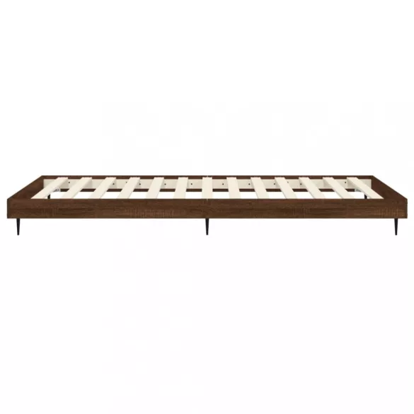 barna tölgy színű szerelt fa ágykeret matrac nélkül 75x190 cm