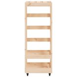 fehér tömör fenyőfa rönktároló kerekekkel 40x49x110 cm