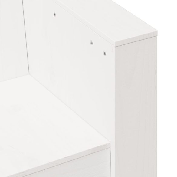 fehér tömör fenyőfa kerti kanapé 79 x 60 x 62 cm