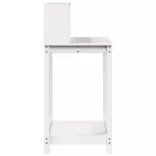 fehér tömör fenyőfa ültetőasztal polccal 82,5 x 50 x 109,5 cm