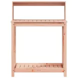 tömör duglászfenyő ültetőasztal polccal 82,5 x 50 x 109,5 cm