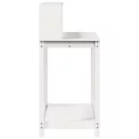 fehér tömör fenyőfa ültetőasztal polccal 108 x 50 x 109,5 cm