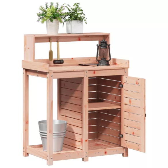 tömör duglászfenyő ültetőasztal polccal 82,5 x 50 x 109,5 cm