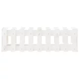 fehér tömör fenyőfa kerti magaságyás kerítéssel 100x30x30 cm