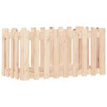 tömör fenyőfa kerti magaságyás kerítéssel 100x50x50 cm