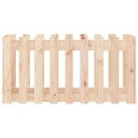 tömör fenyőfa kerti magaságyás kerítéssel 100x50x50 cm