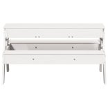 fehér tömör fenyőfa piknikasztal homokozóval gyerekeknek