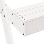 fehér tömör fenyőfa piknikasztal homokozóval gyerekeknek