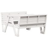 tömör fenyőfa fehér piknikasztal gyerekeknek 88 x 122 x 58 cm