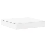 fehér tömör fenyőfa homokozó fedővel 111 x 111 x 19,5 cm