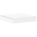 fehér tömör fenyőfa homokozó fedővel 111 x 111 x 19,5 cm