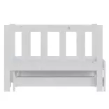 fehér tömör fenyőfa kihúzható kanapéágy 2 x (90 x 200) cm