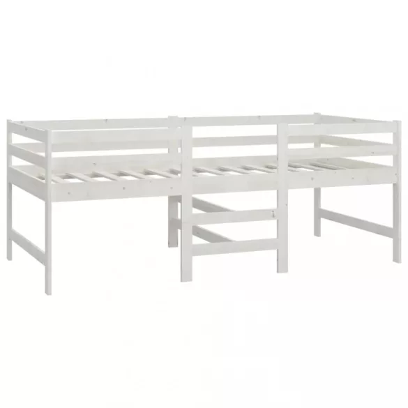 fehér tömör fenyőfa ágy matrac nélkül 90 x 200 cm