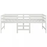 fehér tömör fenyőfa ágy matrac nélkül 90 x 200 cm