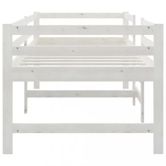 fehér tömör fenyőfa ágy matrac nélkül 90 x 200 cm