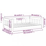 tömör fenyőfa kutyaágy 95,5x65,5x28 cm