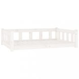 fehér tömör fenyőfa kutyaágy 105,5x75,5x28 cm