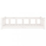 fehér tömör fenyőfa kutyaágy 105,5x75,5x28 cm