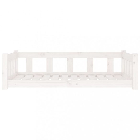 fehér tömör fenyőfa kutyaágy 105,5x75,5x28 cm