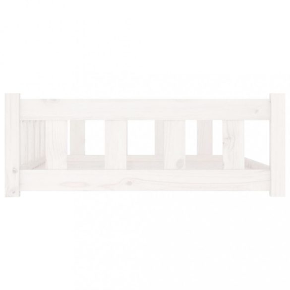 fehér tömör fenyőfa kutyaágy 105,5x75,5x28 cm