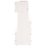 2 db fehér tömör fenyőfa fali cipőtartó 110 x 9 x 23 cm