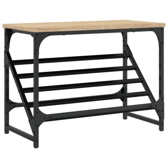 sonoma tölgy színű szerelt fa cipőtartó 60x30x45 cm