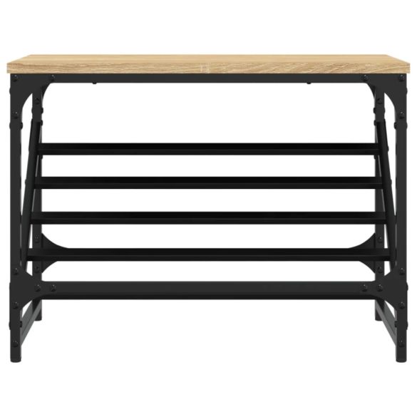 sonoma tölgy színű szerelt fa cipőtartó 60x30x45 cm