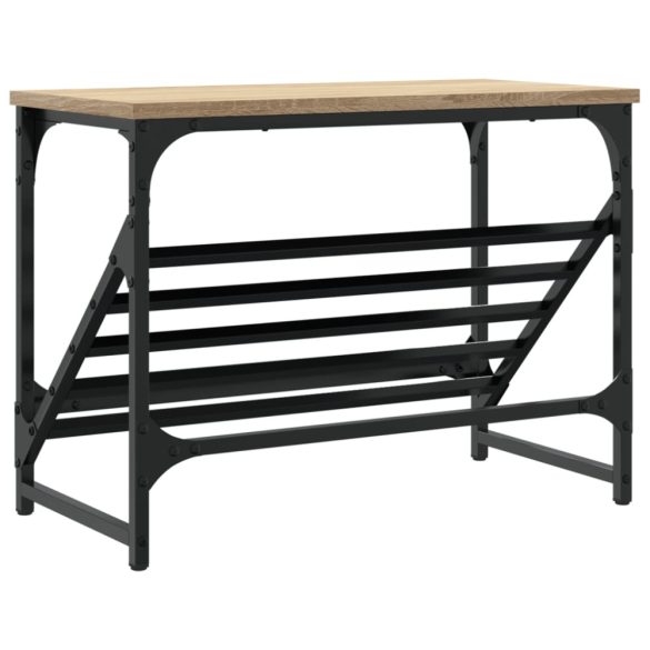 sonoma tölgy színű szerelt fa cipőtartó 60x30x45 cm