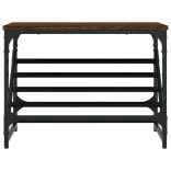 barna tölgyszínű szerelt fa cipőtartó 60x30x45 cm