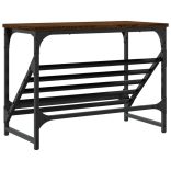 barna tölgyszínű szerelt fa cipőtartó 60x30x45 cm