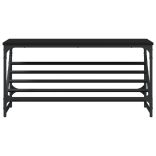 fekete szerelt fa cipőtartó 90x30x45 cm