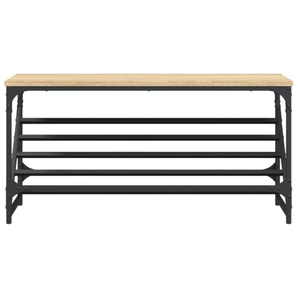 sonoma tölgy színű szerelt fa cipőtartó 90x30x45 cm