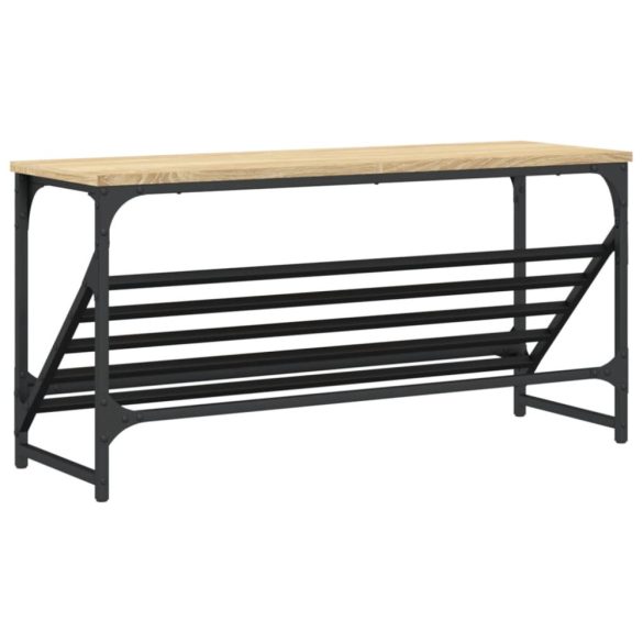 sonoma tölgy színű szerelt fa cipőtartó 90x30x45 cm