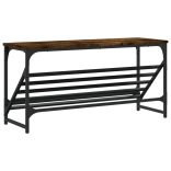 füstös tölgy színű szerelt fa cipőtartó 90x30x45 cm