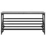 szürke sonoma színű szerelt fa cipőtartó 90x30x45 cm