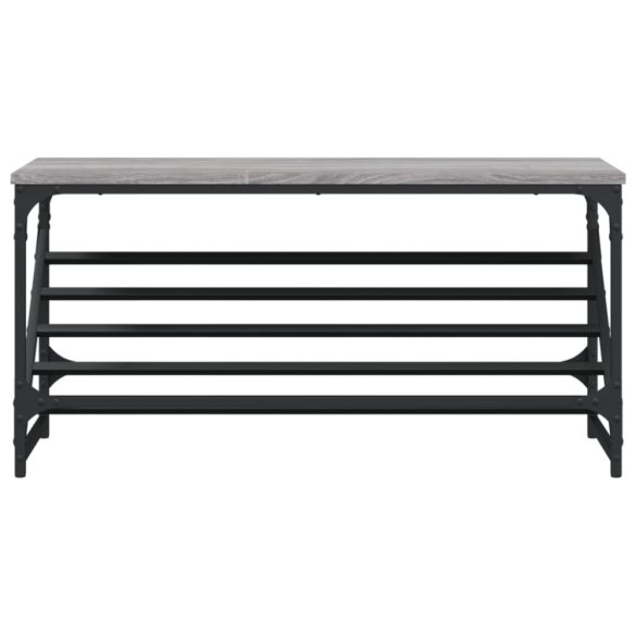 szürke sonoma színű szerelt fa cipőtartó 90x30x45 cm