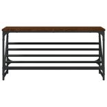 barna tölgyszínű szerelt fa cipőtartó 90x30x45 cm