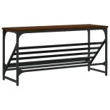 barna tölgyszínű szerelt fa cipőtartó 90x30x45 cm