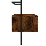 füstös tölgy színű szerelt fa fali TV szekrény 100,5x30x51 cm