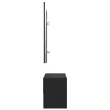 fekete szerelt fa előszobai bútorszett