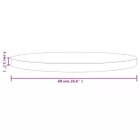 tömör fenyőfa kerek asztallap Ø60 x 3 cm