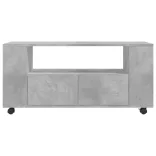 betonszürke szerelt fa TV-szekrény 102x34,5x43 cm