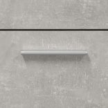 betonszürke szerelt fa fürdőszobaszekrény tükörrel