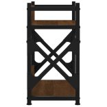 2 szintes barna tölgyszínű nyomtatóállvány 40x20x40 cm