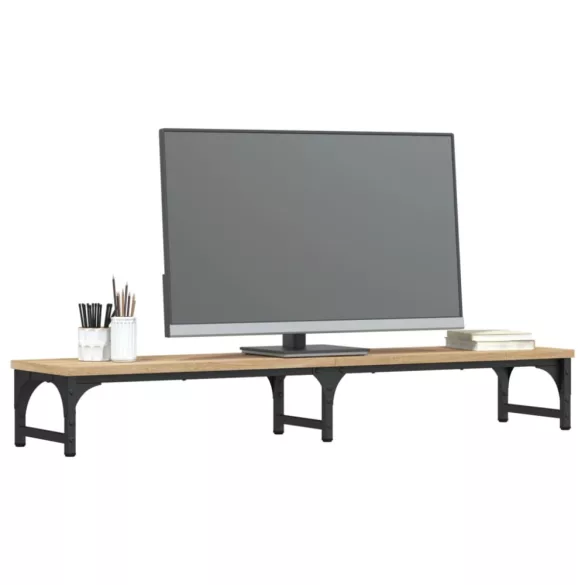 sonoma tölgy színű szerelt fa monitorállvány 105 x 23 x 15,5 cm