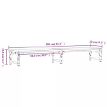 füstös tölgy színű szerelt fa monitorállvány 105 x 23 x 15,5 cm