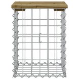 impregnált fenyőfa gabion kerti pad 33 x 31 x 42 cm