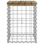 impregnált fenyőfa gabion kerti pad 33 x 31 x 42 cm