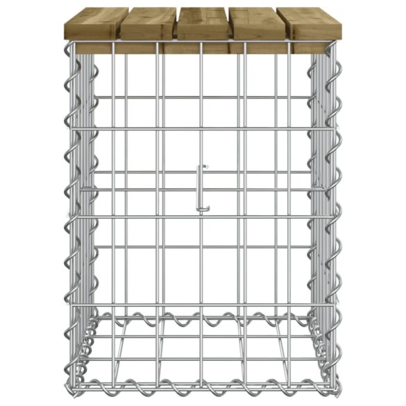 impregnált fenyőfa gabion kerti pad 33 x 31 x 42 cm